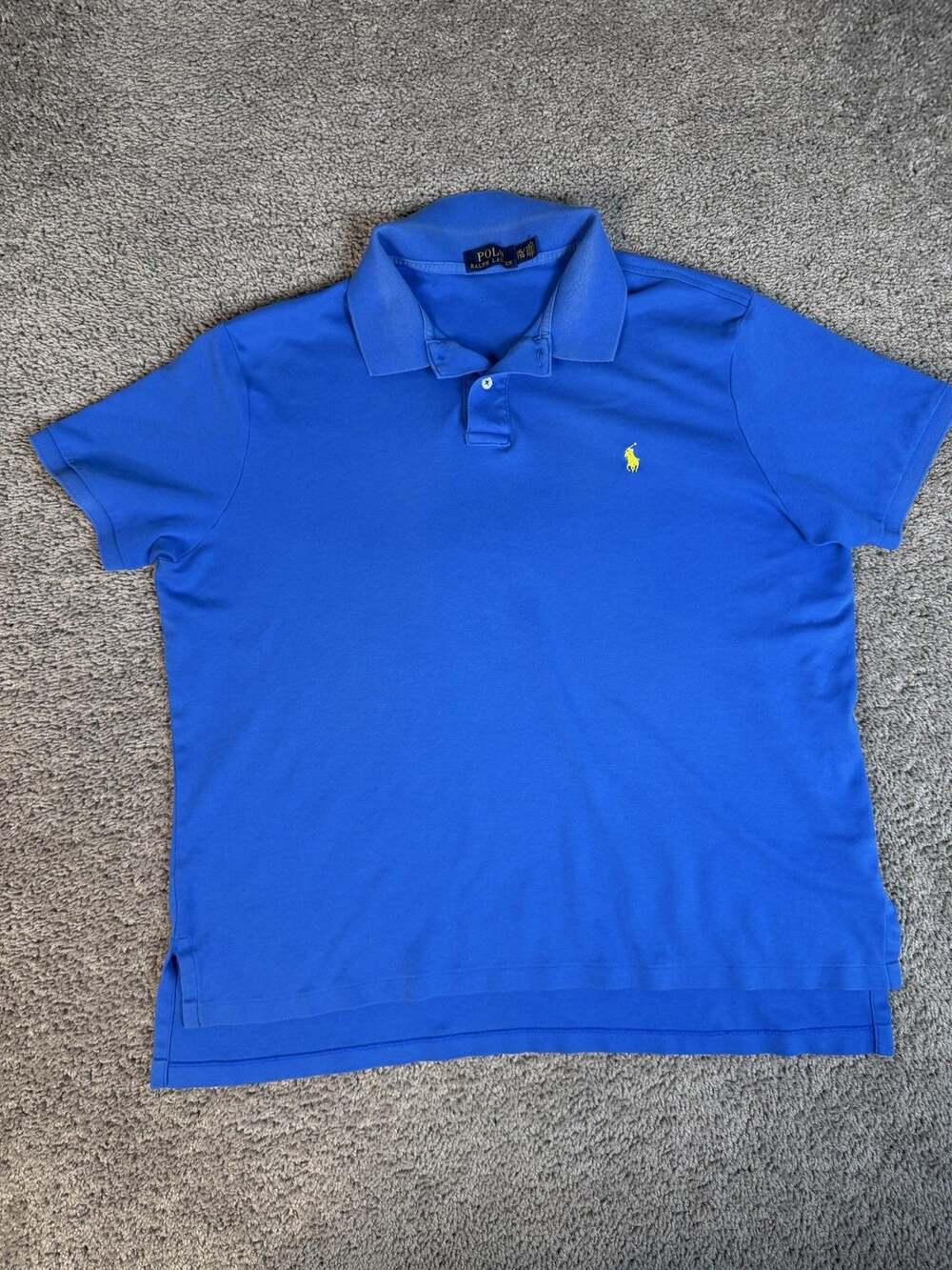 Polo Ralph Lauren Polo Shirt Mens 2XL Blue Short Sleeve 100% Cotton Collared